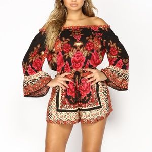South Of The Bay Print Romper